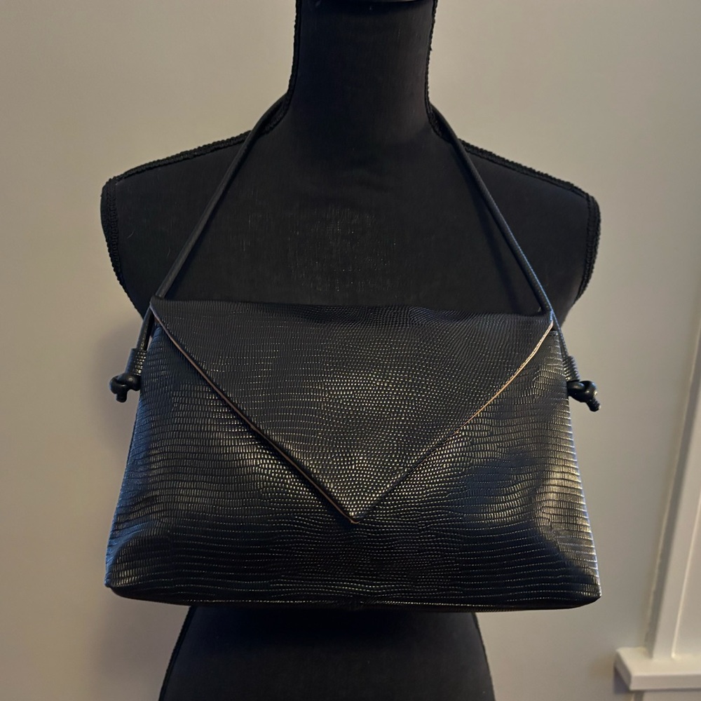 NWOT, Orig. $148 - Vince Camuto “Dovah” Black Leather Clutch/Baguette